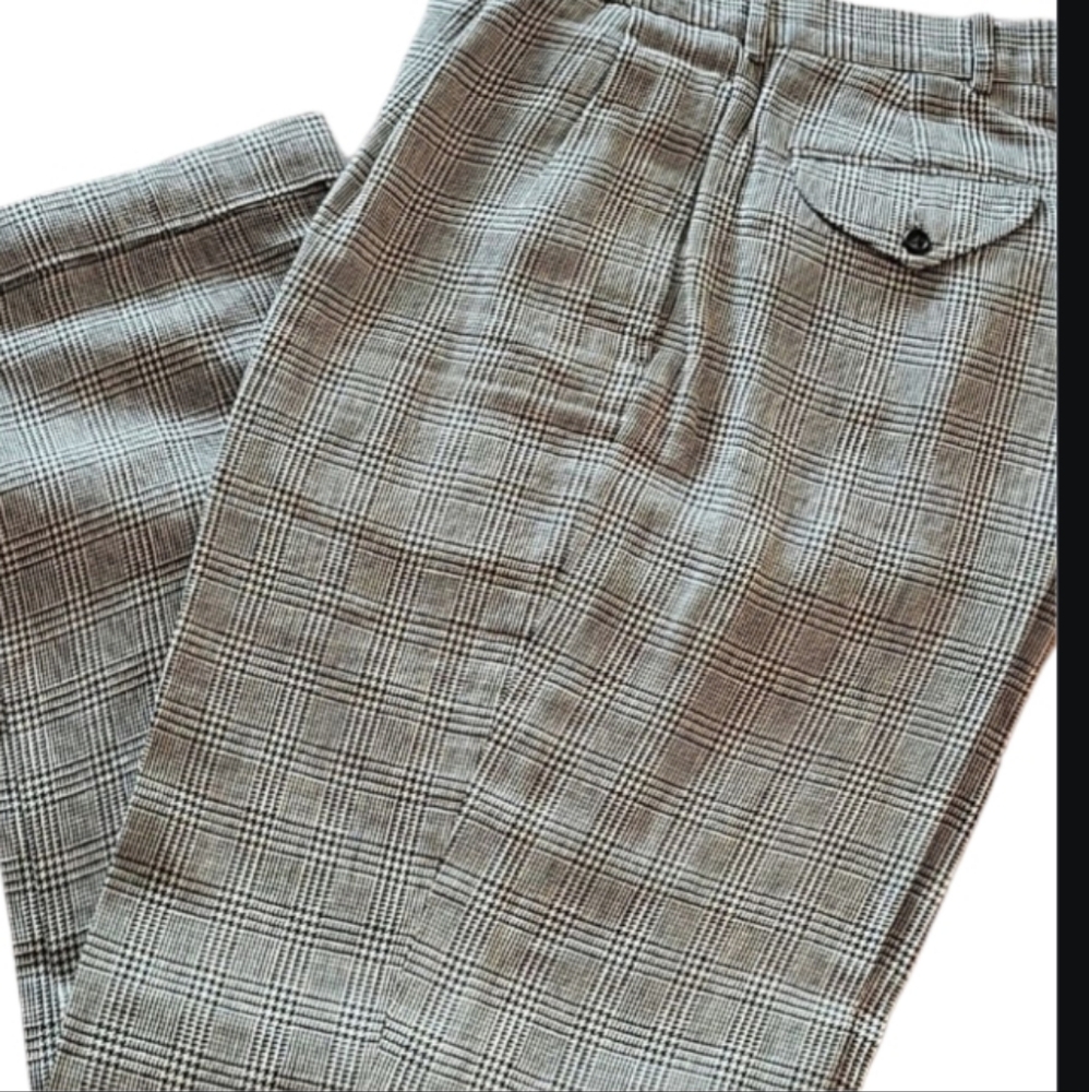 Ralph Lauren Gray Plaid Dress Pants